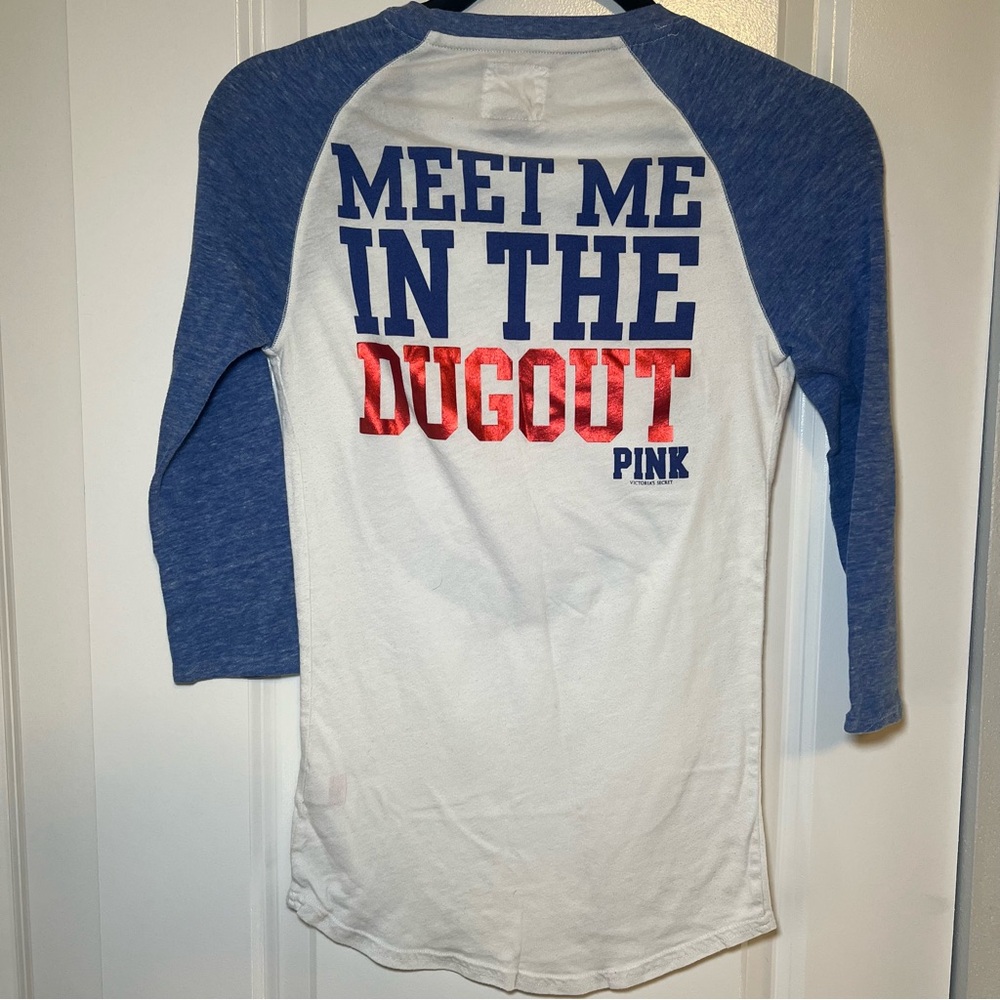 PINK Vintage Cubs Flirty Baseball Tee